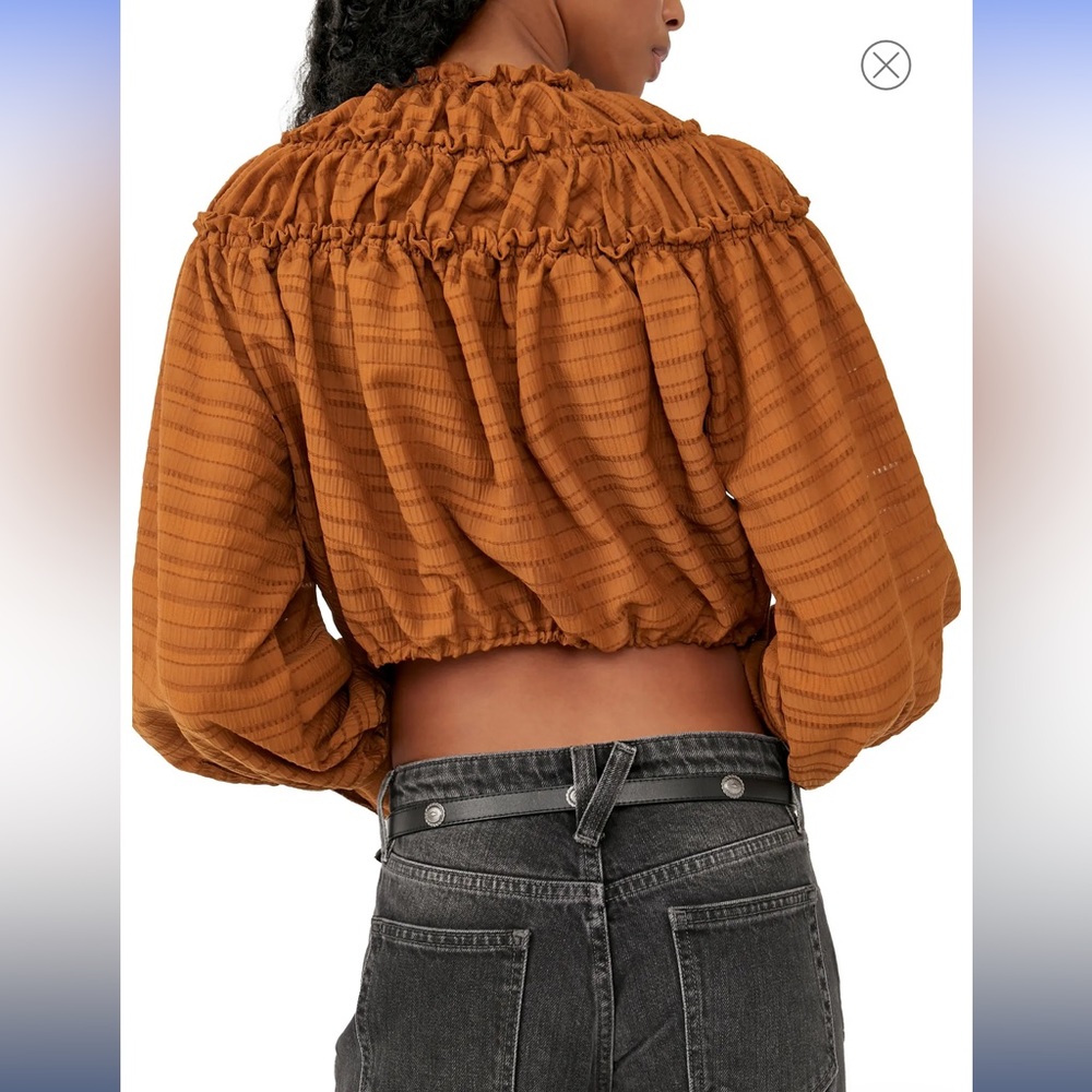 !NWT! Free people flowy cropped blouse